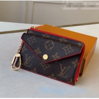 Discount Louis Vuitton Monogram Canvas Card Holder Recto Verso Wallet M69431 Red