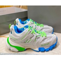 Cheap Price Balenciaga Track 3.0 Trainers 112012 White/Blue/Green