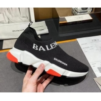 Best Grade Balenciaga Speed Knit Sock Boot Sneaker Black/Orange 05302