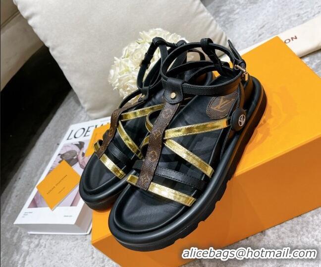 Good Product Louis Vuitton Pool Pillow Comfort Sandals Gold 111773