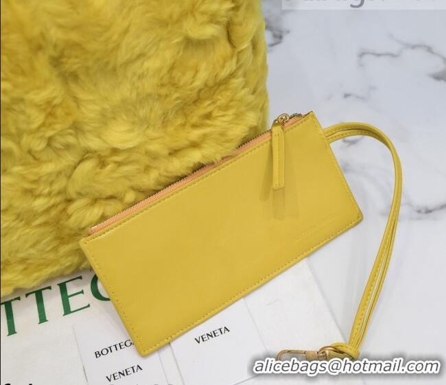 Most Popular Bottega Veneta Arco Tote Shearling Bag 652867 Yellow 2021