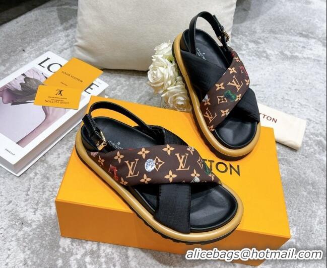 Purchase Louis Vuitton Pool Pillow Comfort Down Sandals Brown 111778