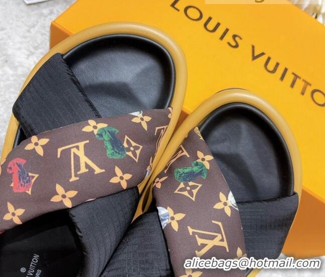 Purchase Louis Vuitton Pool Pillow Comfort Down Sandals Brown 111778