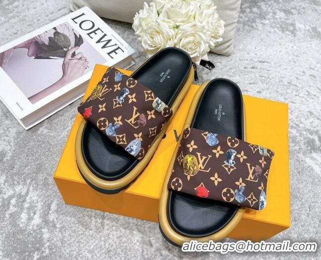 Most Popular Louis Vuitton Pool Pillow Comfort Down Slide Sandals Brown 111781