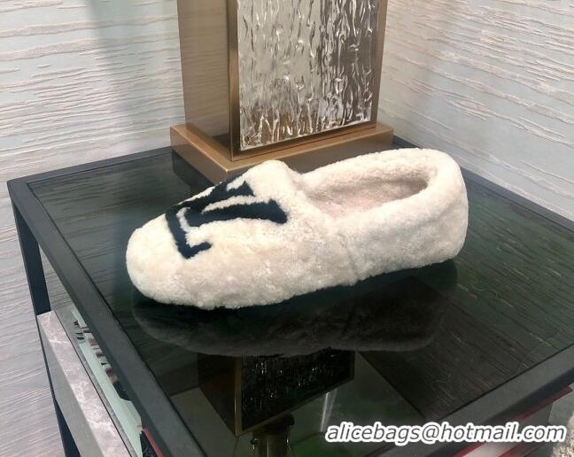 Best Grade Louis Vuitton Shearling Loafers 111785 White