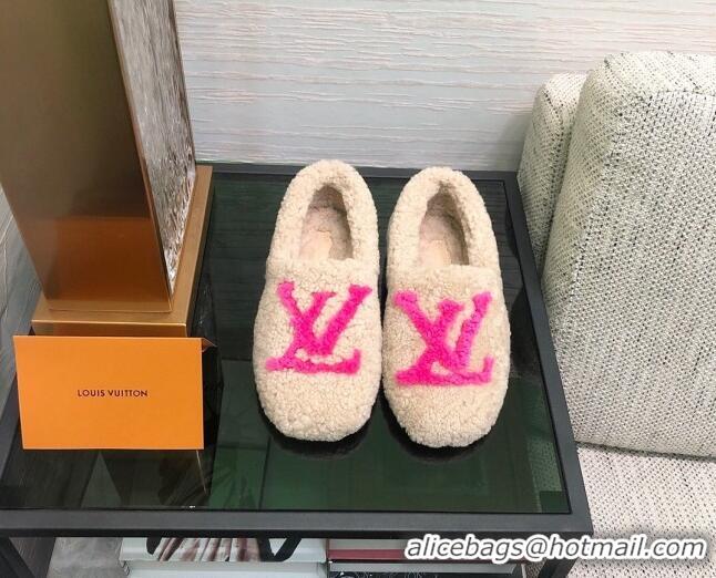 Good Taste Louis Vuitton Shearling Loafers 111785 Beige