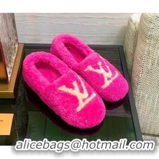 Most Popular Louis Vuitton Shearling Loafers 111785 Pink