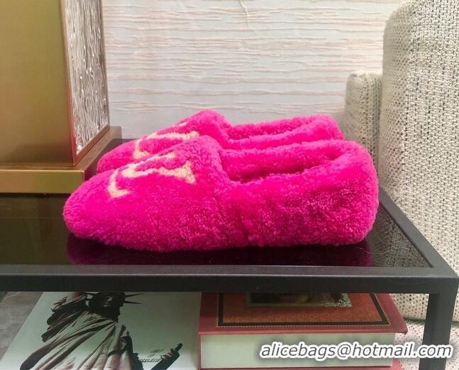 Most Popular Louis Vuitton Shearling Loafers 111785 Pink