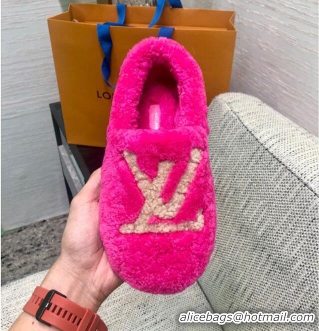 Most Popular Louis Vuitton Shearling Loafers 111785 Pink