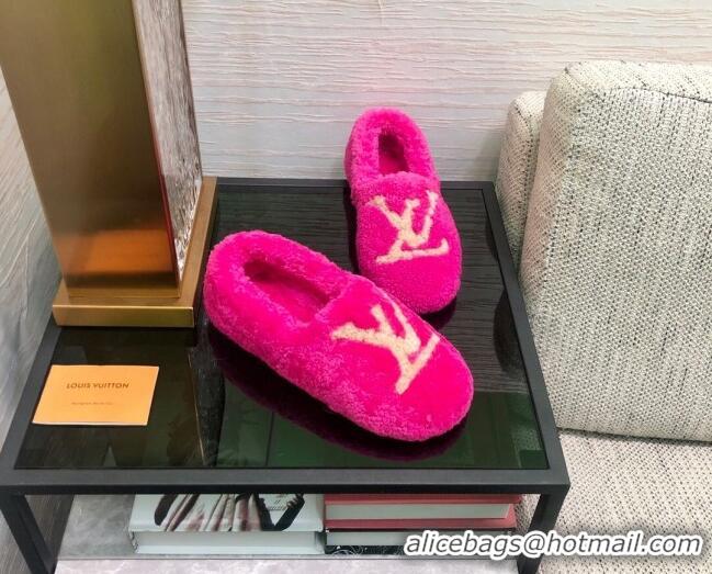 Most Popular Louis Vuitton Shearling Loafers 111785 Pink