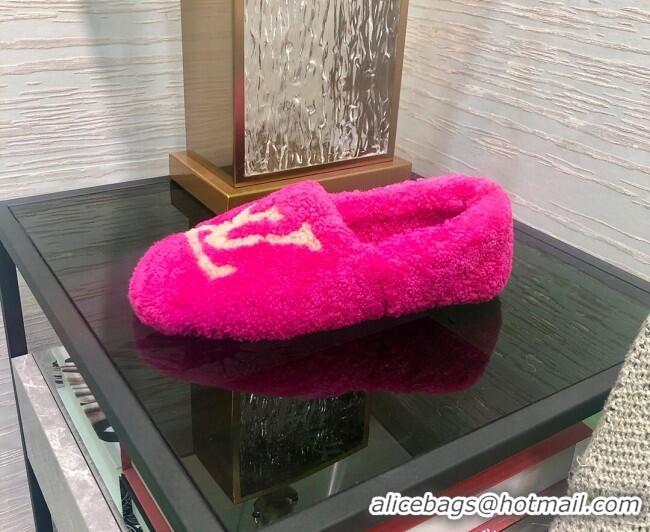 Most Popular Louis Vuitton Shearling Loafers 111785 Pink