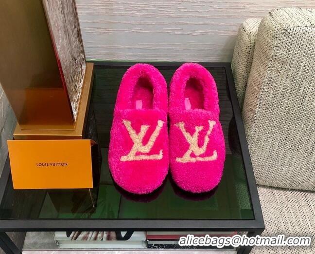 Most Popular Louis Vuitton Shearling Loafers 111785 Pink