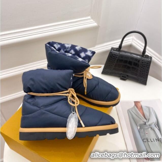 Discount Louis Vuitton Pillow Comfort Down Ankle Boot 111795 Navy Blue