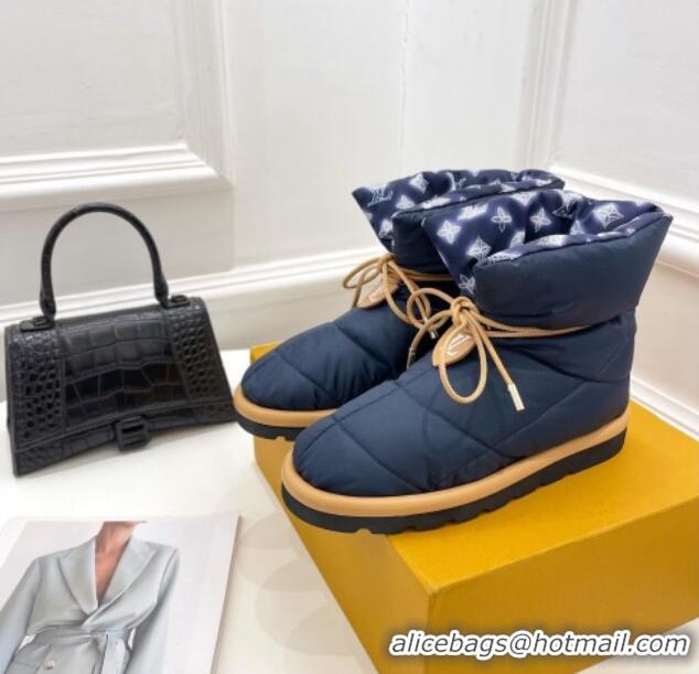 Discount Louis Vuitton Pillow Comfort Down Ankle Boot 111795 Navy Blue