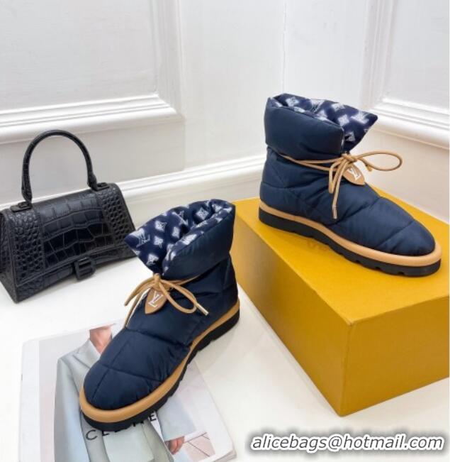 Discount Louis Vuitton Pillow Comfort Down Ankle Boot 111795 Navy Blue