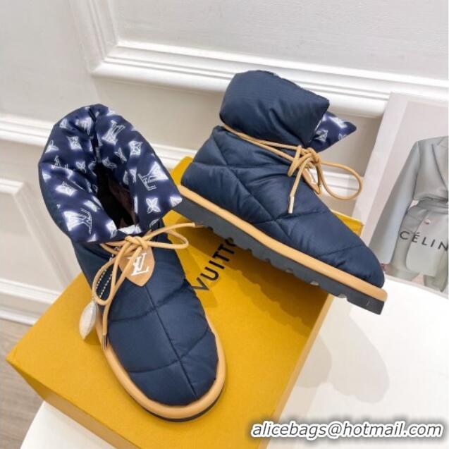 Discount Louis Vuitton Pillow Comfort Down Ankle Boot 111795 Navy Blue