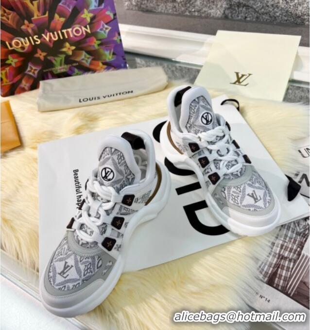 Crafted Louis Vuitton LV Archlight Jacquard Sneakers Grey 111796