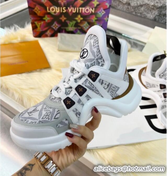 Crafted Louis Vuitton LV Archlight Jacquard Sneakers Grey 111796