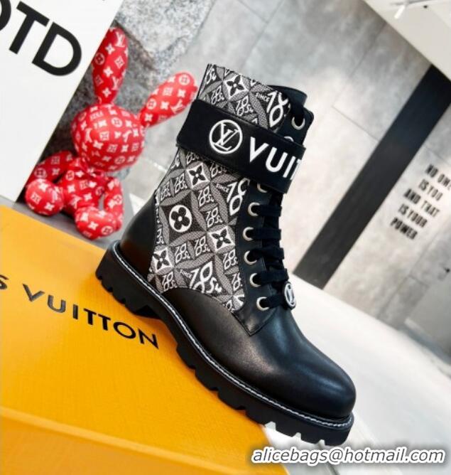 Top Quality Louis Vuitton Since 1854 Territory Flat Ankle Range Boots 111804 Grey