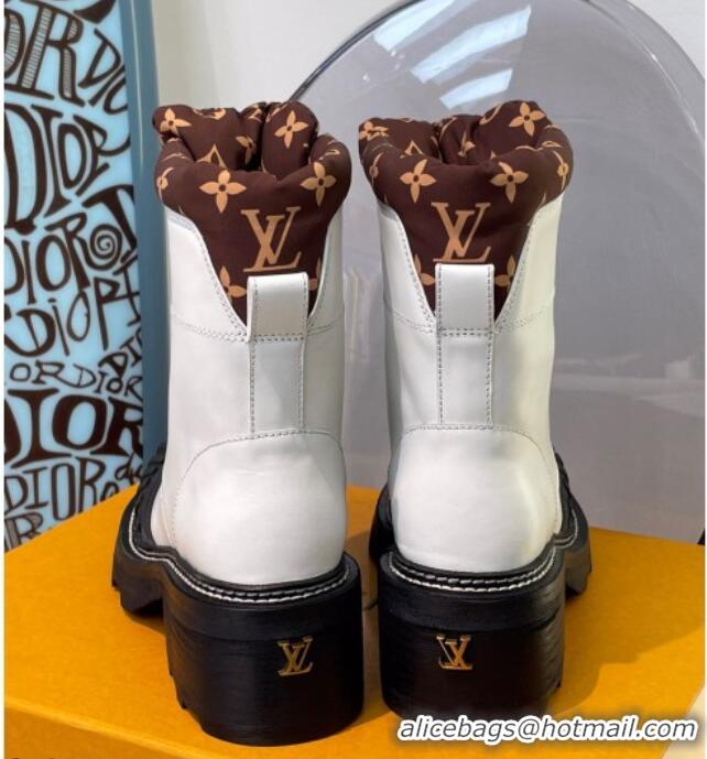 Good Product Louis Vuitton LV Beaubourg Ankle Boots 112438 White