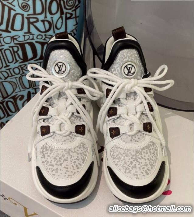 Best Product Louis Vuitton LV Archlight Sparkling Glitter Sneakers 112440 White