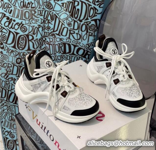 Best Product Louis Vuitton LV Archlight Sparkling Glitter Sneakers 112440 White