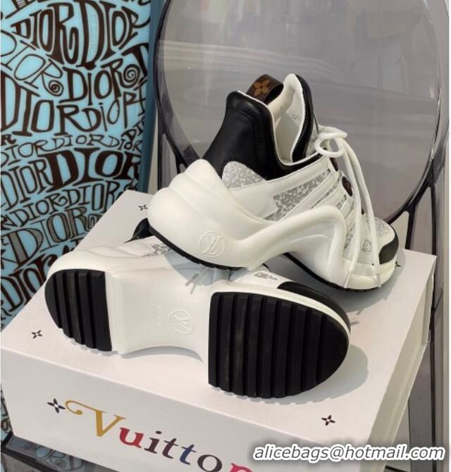 Best Product Louis Vuitton LV Archlight Sparkling Glitter Sneakers 112440 White