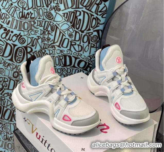 Good Quality Louis Vuitton LV Archlight Fabric Textile Sneakers 112440 Light Blue