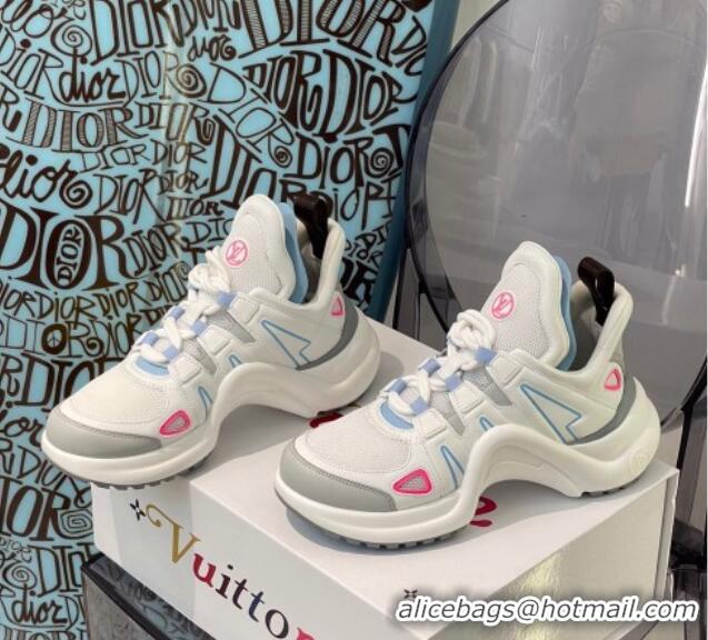 Good Quality Louis Vuitton LV Archlight Fabric Textile Sneakers 112440 Light Blue