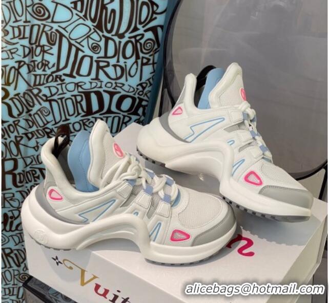 Good Quality Louis Vuitton LV Archlight Fabric Textile Sneakers 112440 Light Blue