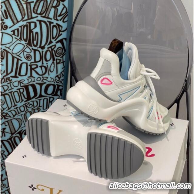 Good Quality Louis Vuitton LV Archlight Fabric Textile Sneakers 112440 Light Blue