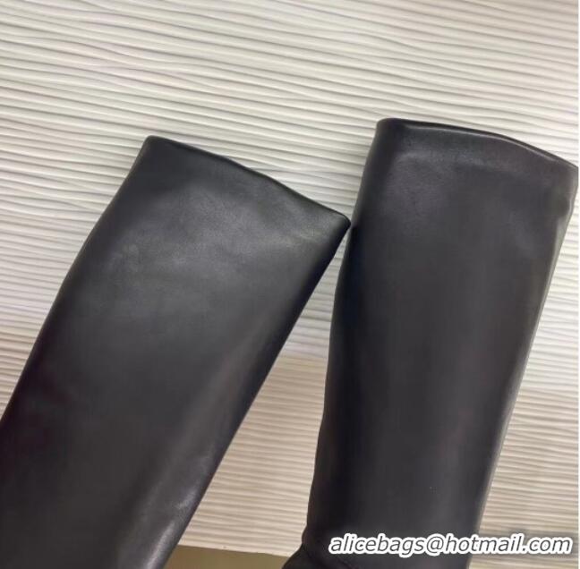 Top Quality Louis Vuitton Silhouette Laced High Boots Black 112449