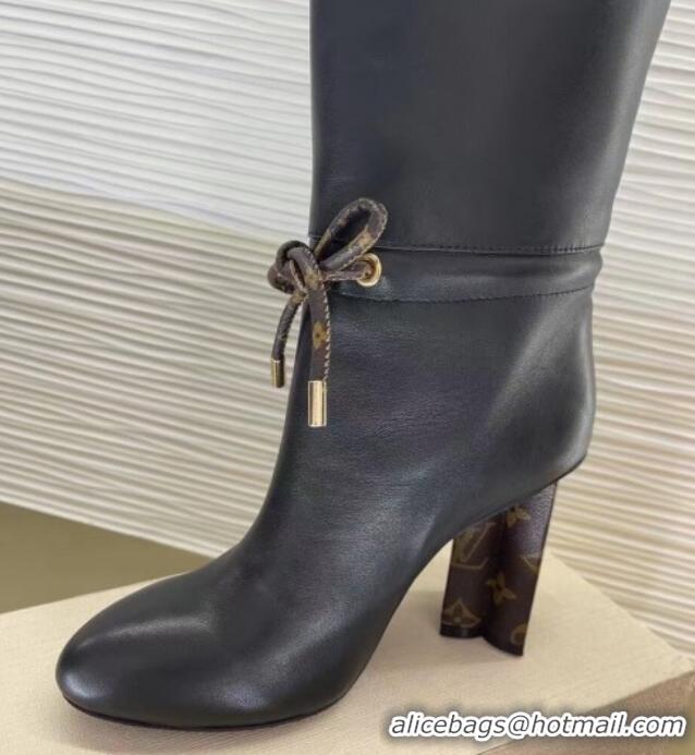 Top Quality Louis Vuitton Silhouette Laced High Boots Black 112449