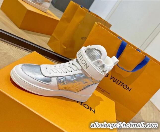 Good Quality Louis Vuitton Boombox Sneaker Boots Silver 112452