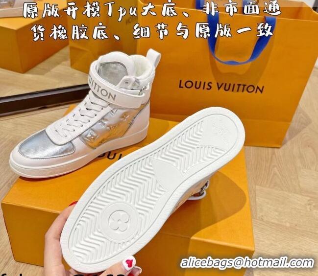 Good Quality Louis Vuitton Boombox Sneaker Boots Silver 112452