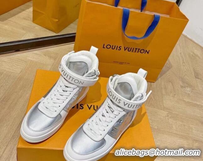 Good Quality Louis Vuitton Boombox Sneaker Boots Silver 112452