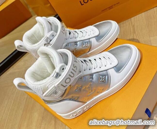 Good Quality Louis Vuitton Boombox Sneaker Boots Silver 112452