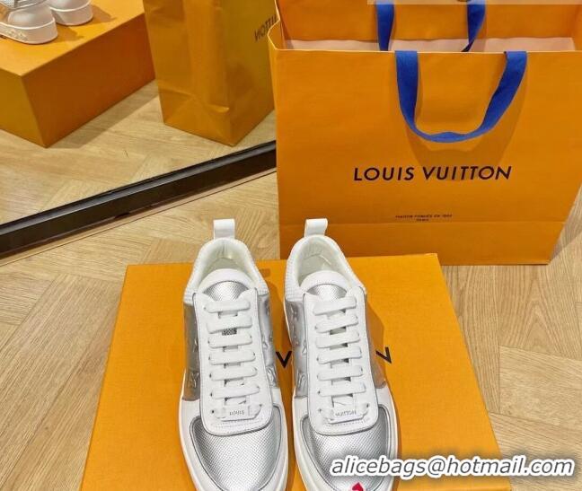 Unique Style Louis Vuitton Boombox Sneakers Silver 112453