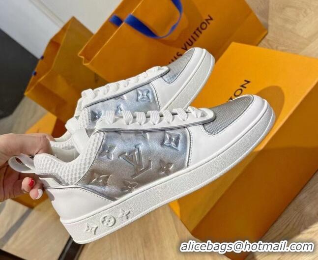 Unique Style Louis Vuitton Boombox Sneakers Silver 112453