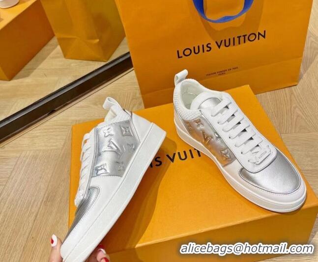 Unique Style Louis Vuitton Boombox Sneakers Silver 112453