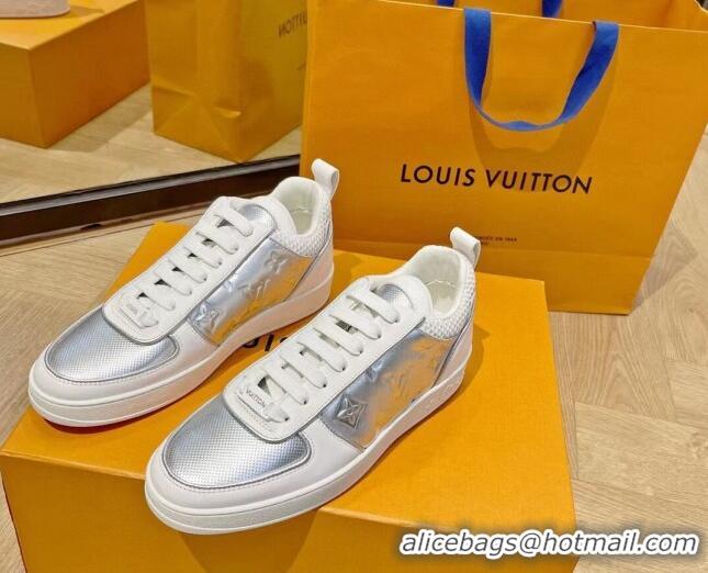 Unique Style Louis Vuitton Boombox Sneakers Silver 112453