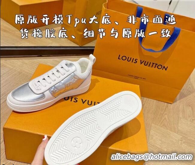 Unique Style Louis Vuitton Boombox Sneakers Silver 112453