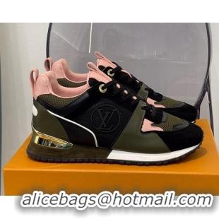 Lowest Price Louis Vuitton Run Away Sneakers Khaki Green/Pink 112456