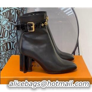 Good Looking Louis Vuitton Silhouette Monogram Strap Ankle Boots Black 112450