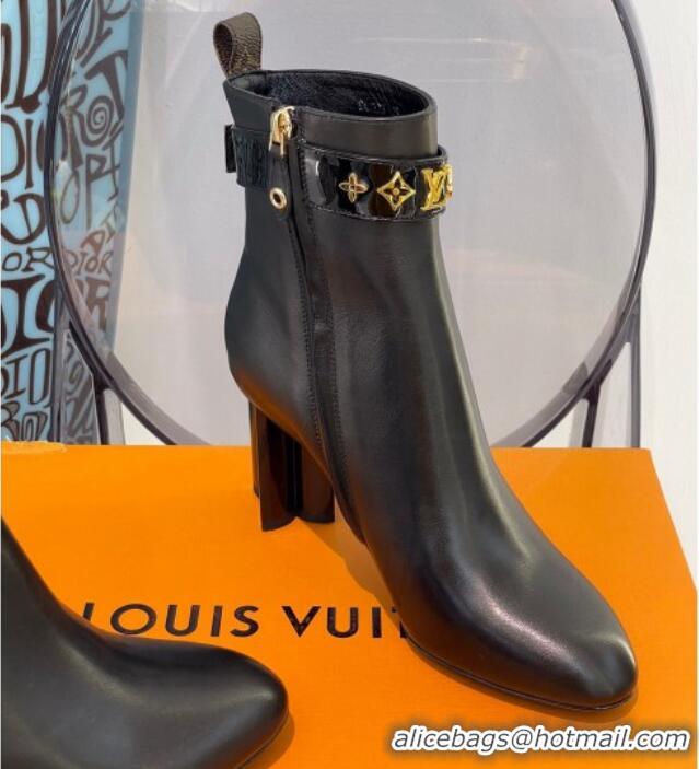 Good Looking Louis Vuitton Silhouette Monogram Strap Ankle Boots Black 112450