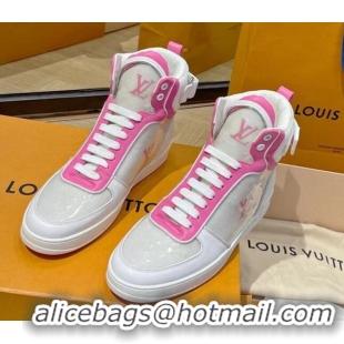 Top Design Louis Vuitton Boombox Sneaker Boots 112454 Pink