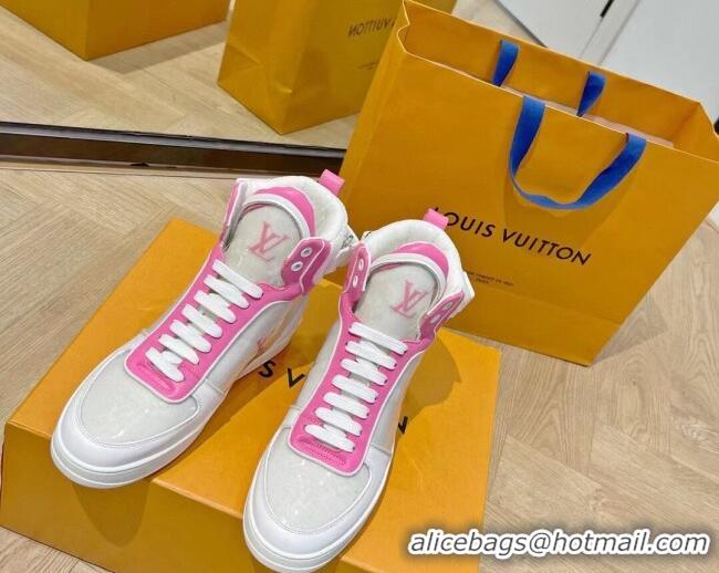 Top Design Louis Vuitton Boombox Sneaker Boots 112454 Pink