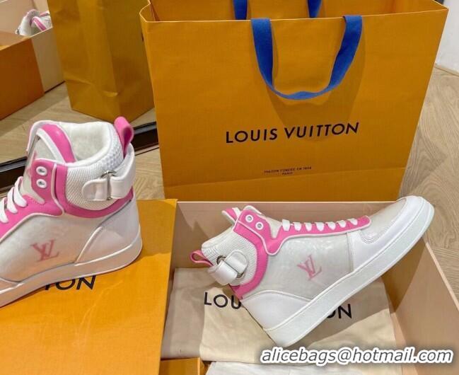 Top Design Louis Vuitton Boombox Sneaker Boots 112454 Pink