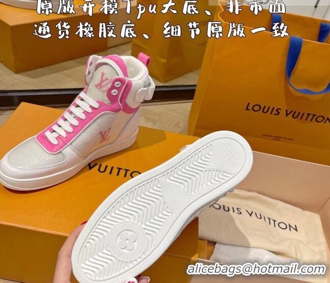 Top Design Louis Vuitton Boombox Sneaker Boots 112454 Pink