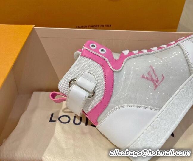 Top Design Louis Vuitton Boombox Sneaker Boots 112454 Pink